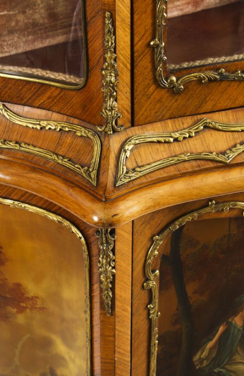 ANTIQUE FRENCH VERNIS MARTIN VITRINE DISPLAY CABINET 19TH C - ADDITIONAL PHOTO 14