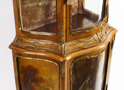 ANTIQUE FRENCH VERNIS MARTIN VITRINE DISPLAY CABINET 19TH C - ADDITIONAL PHOTO 18