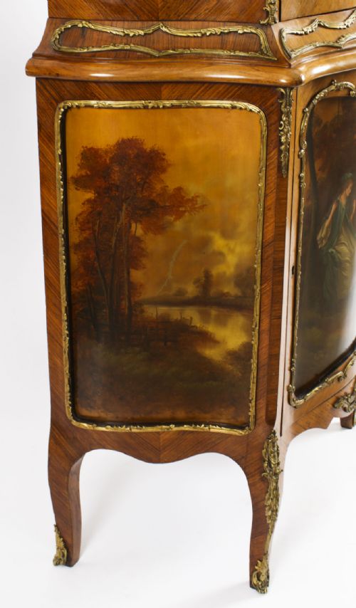 ANTIQUE FRENCH VERNIS MARTIN VITRINE DISPLAY CABINET 19TH C - ADDITIONAL PHOTO 20