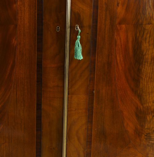 fig 1. Antique English Victorian Bowfront Wardrobe 19th Century