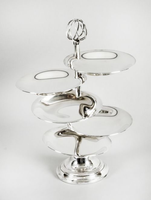 Antique Silver Plated Hors D'oeuvres Stand by Christofle 19th C