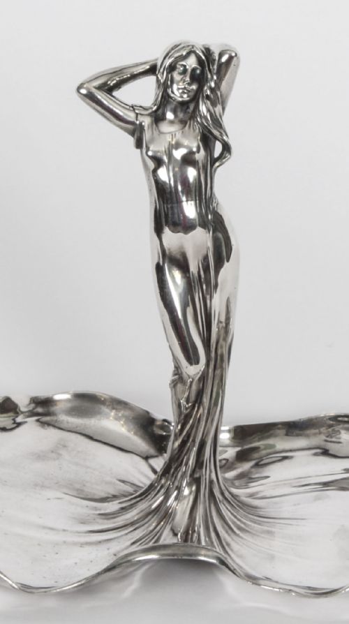 fig 2. Antique WMF Silver Plated Sweets / Visiting Card / Key/ Tray Circa 1900