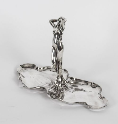fig 8. Antique WMF Silver Plated Sweets / Visiting Card / Key/ Tray Circa 1900