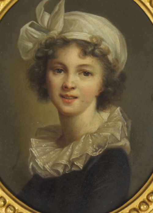 fig 2. Antique Oil Painting of a Child in Florentine Gilded Frame 19th C