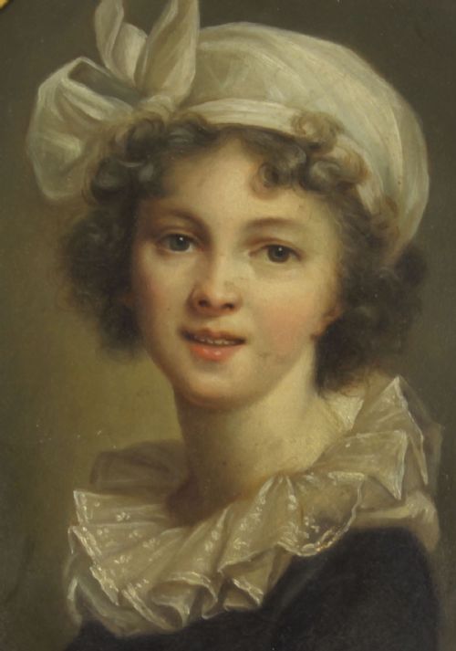 fig 3. Antique Oil Painting of a Child in Florentine Gilded Frame 19th C