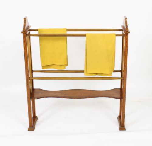 fig 1. Antique Victorian Satinwood Towel Rail c.1880 19th Century