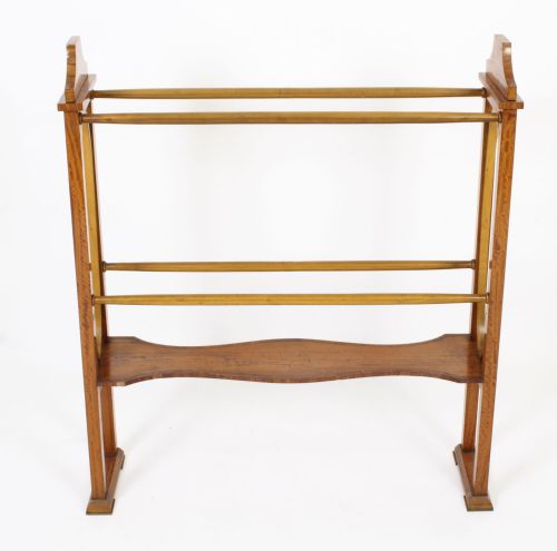 fig 3. Antique Victorian Satinwood Towel Rail c.1880 19th Century