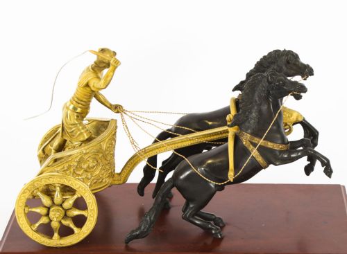 fig 3. Antique Grand Tour Bronze Sculpture of Greek Charioteer 19th C