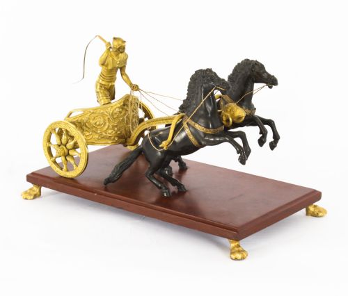 fig 4. Antique Grand Tour Bronze Sculpture of Greek Charioteer 19th C