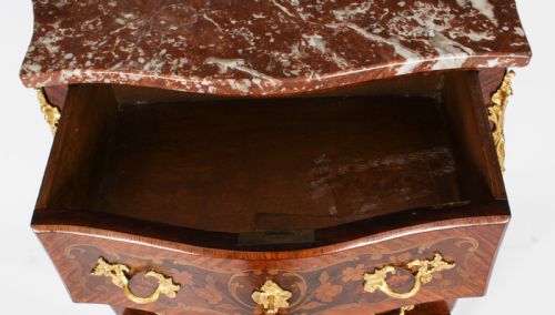 ANTIQUE FRENCH LOUIS REVIVAL KING WOOD WALNUT MARQUETRY COMMODE 19TH CENTURY - ADDITIONAL PHOTO 12
