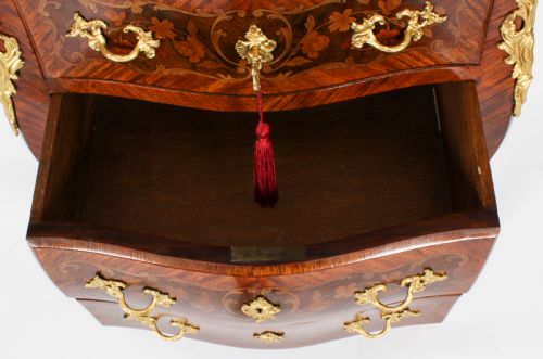ANTIQUE FRENCH LOUIS REVIVAL KING WOOD WALNUT MARQUETRY COMMODE 19TH CENTURY - ADDITIONAL PHOTO 13