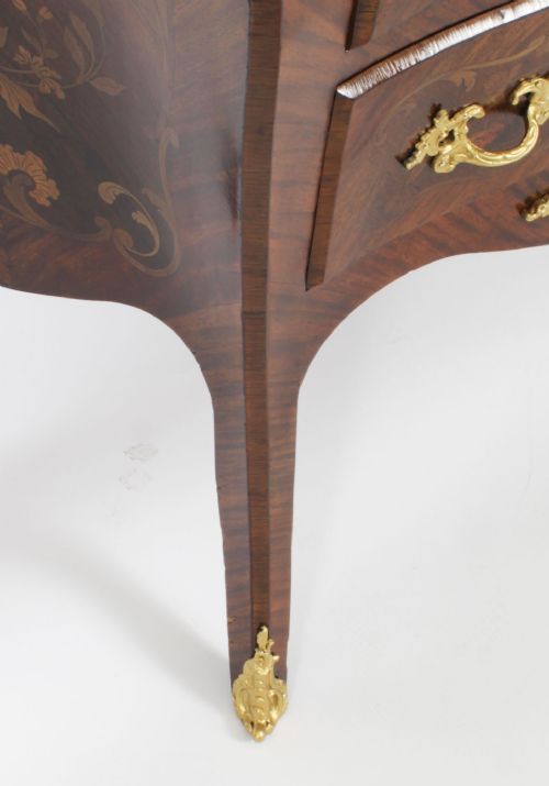 ANTIQUE FRENCH LOUIS REVIVAL KING WOOD WALNUT MARQUETRY COMMODE 19TH CENTURY - ADDITIONAL PHOTO 16