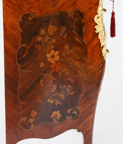 ANTIQUE FRENCH LOUIS REVIVAL KING WOOD WALNUT MARQUETRY COMMODE 19TH CENTURY - ADDITIONAL PHOTO 18