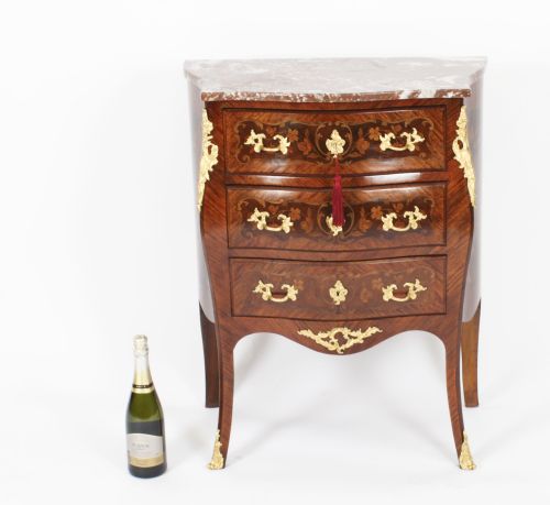 ANTIQUE FRENCH LOUIS REVIVAL KING WOOD WALNUT MARQUETRY COMMODE 19TH CENTURY - ADDITIONAL PHOTO 19
