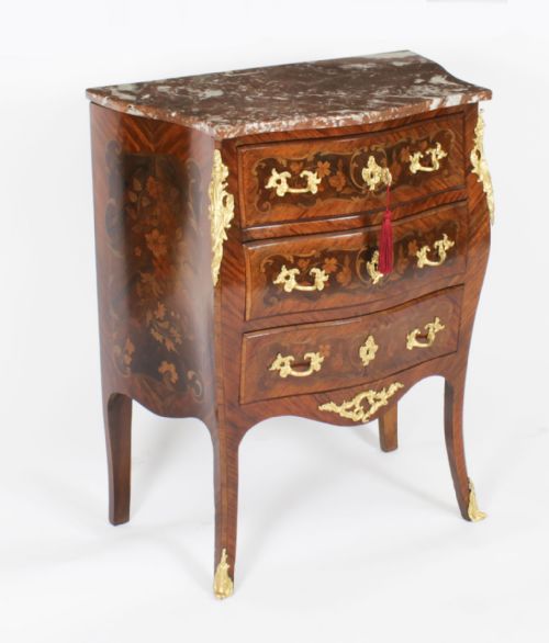 ANTIQUE FRENCH LOUIS REVIVAL KING WOOD WALNUT MARQUETRY COMMODE 19TH CENTURY - ADDITIONAL PHOTO 20