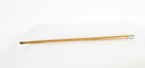 fig 3. Antique Chinese Silver & Malacca Walking Stick Cane C1880 19th Century