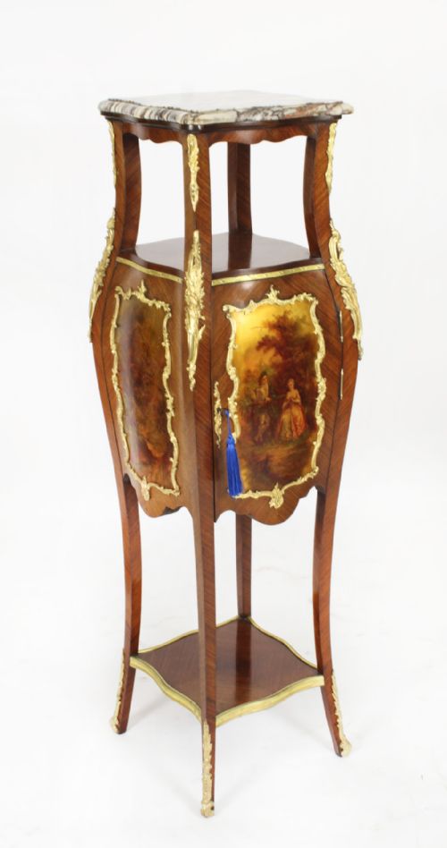 Antique Ormolu Mounted Jardiniere Display Pedestal Stand 19th C