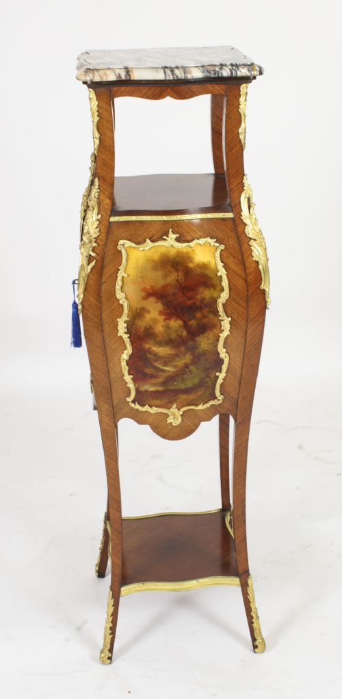 fig 1. Antique Ormolu Mounted Jardiniere Display Pedestal Stand 19th C