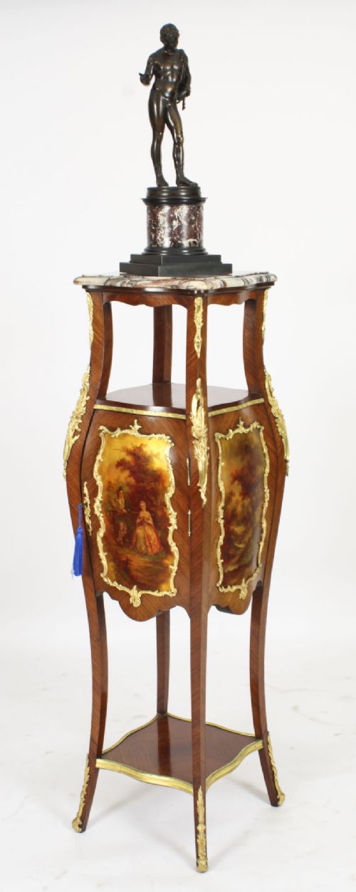 fig 2. Antique Ormolu Mounted Jardiniere Display Pedestal Stand 19th C