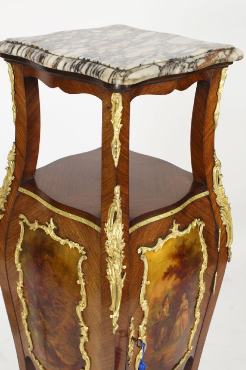 fig 3. Antique Ormolu Mounted Jardiniere Display Pedestal Stand 19th C