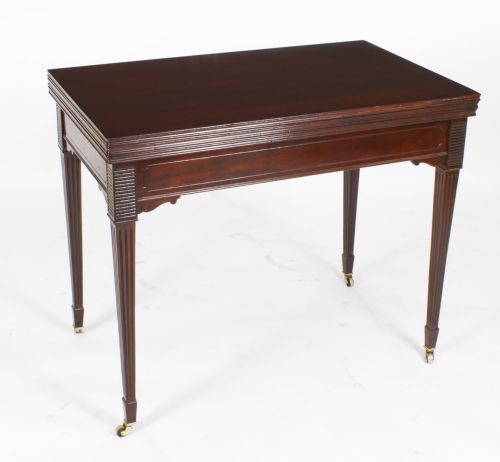Antique Victorian Mahogany Games Card Roulette Table 19th C