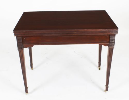 fig 5. Antique Victorian Mahogany Games Card Roulette Table 19th C