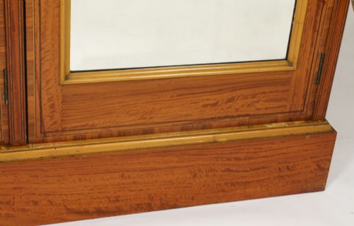 ANTIQUE SATINWOOD WARDROBE BY MAPLE CO C1880 19TH C - ADDITIONAL PHOTO 6