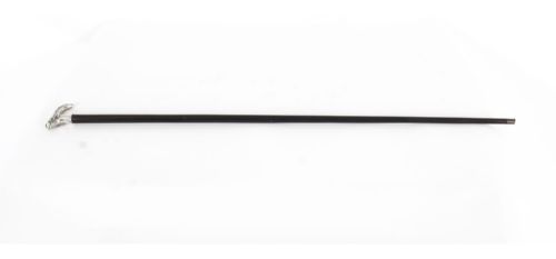 fig 1. Antique Chinese Silver Walking Stick Cane with Dragon Handle 19th Century