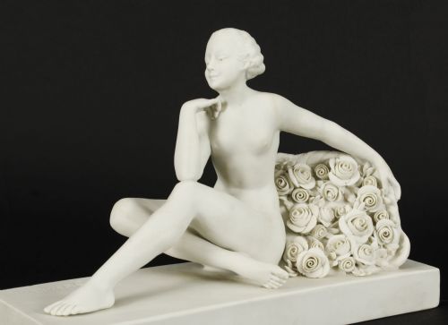 fig 3. Antique Art Deco Bisque Porcelain Sculpture