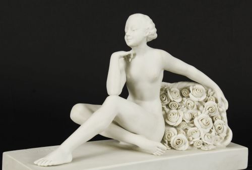 fig 4. Antique Art Deco Bisque Porcelain Sculpture