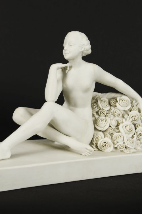 fig 5. Antique Art Deco Bisque Porcelain Sculpture