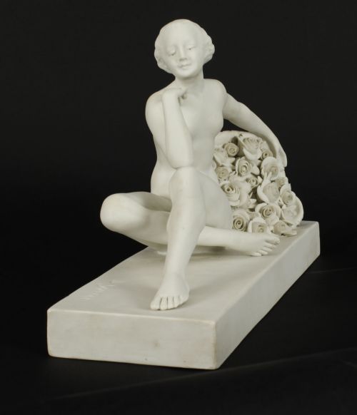fig 6. Antique Art Deco Bisque Porcelain Sculpture