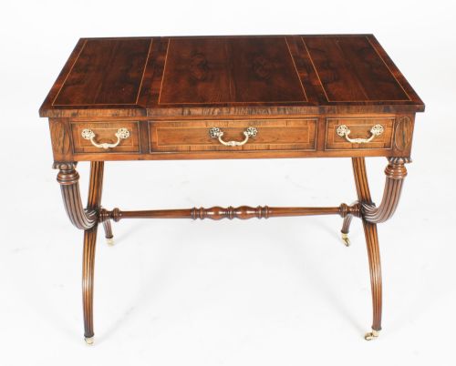 fig 1. Antique Victorian Burr Walnut Games Work Table c.1870 19th C