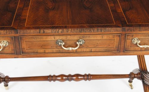 fig 3. Antique Victorian Burr Walnut Games Work Table c.1870 19th C