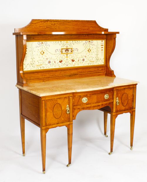 fig 1. Antique Satinwood Dressing Table Wash Stand Maple and Co c.1880