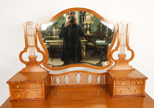 fig 2. Antique Inlaid Satinwood Dressing Table Maple & Co 19th C