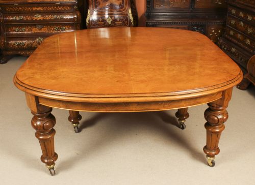 fig 7. Antique 16ft Victorian Pollard Oak Extending Dining Table 19th Century