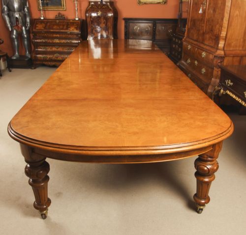 fig 9. Antique 16ft Victorian Pollard Oak Extending Dining Table 19th Century
