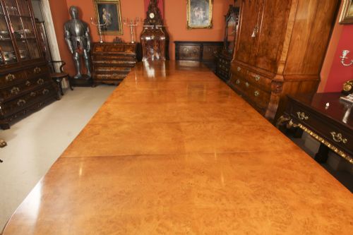 fig 10. Antique 16ft Victorian Pollard Oak Extending Dining Table 19th Century