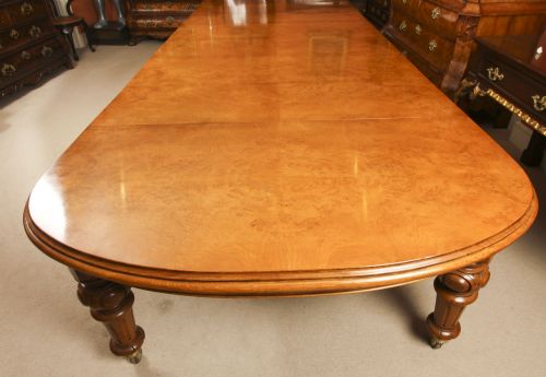 fig 11. Antique 16ft Victorian Pollard Oak Extending Dining Table 19th Century