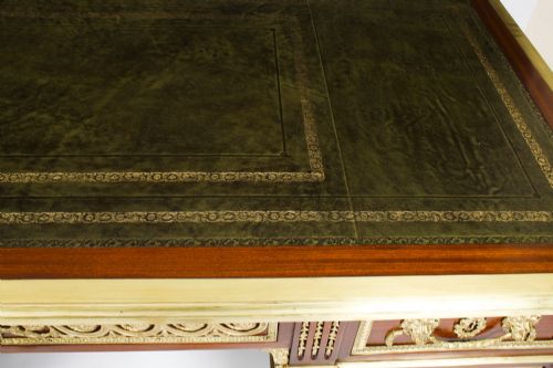 fig 3. Antique 6ft/184cm Ormolu Mounted French Empire Revival Pedestal Desk C1920