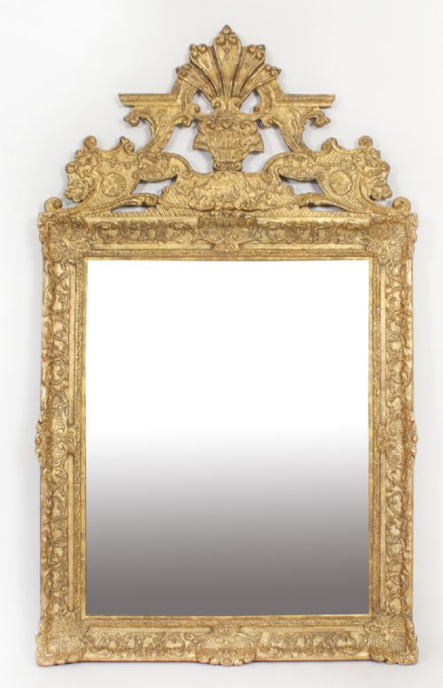 Antique Large French Giltwood Wall Mirror 18th Century - 171x101cm