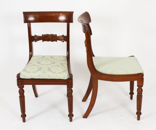 fig 1. Antique Set 8 Regency Period Dining Chairs C1830 19th Century