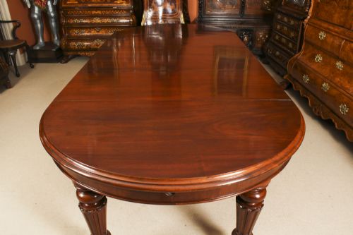 fig 2. Antique 10ft Victorian Flame Mahogany Extending Dining Table 19thC