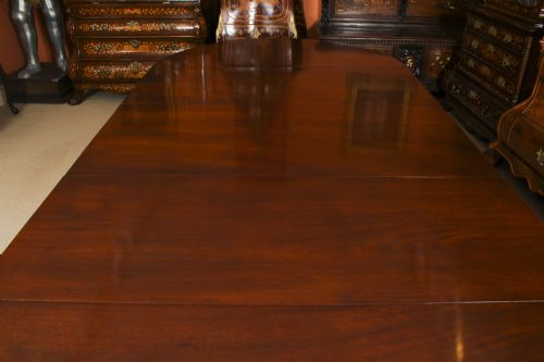 fig 3. Antique 10ft Victorian Flame Mahogany Extending Dining Table 19thC