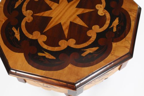 fig 4. Antique Burr Walnut & Birdseye Maple Work Sewing Box 19th Century