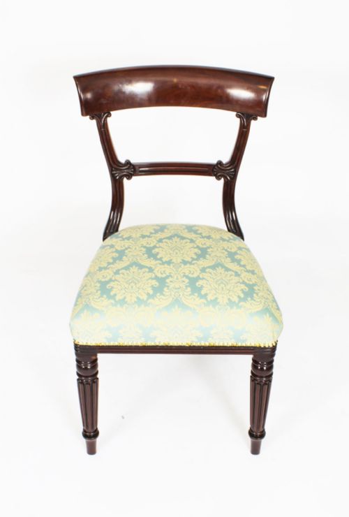 fig 2. Antique Set 8 English William IV Barback Dining Chairs Circa 1830 19th C