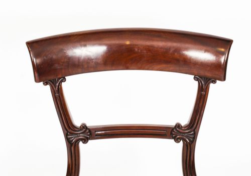 fig 4. Antique Set 8 English William IV Barback Dining Chairs Circa 1830 19th C