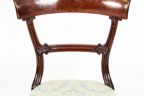 fig 5. Antique Set 8 English William IV Barback Dining Chairs Circa 1830 19th C