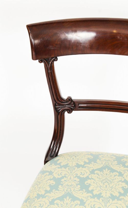 fig 6. Antique Set 8 English William IV Barback Dining Chairs Circa 1830 19th C